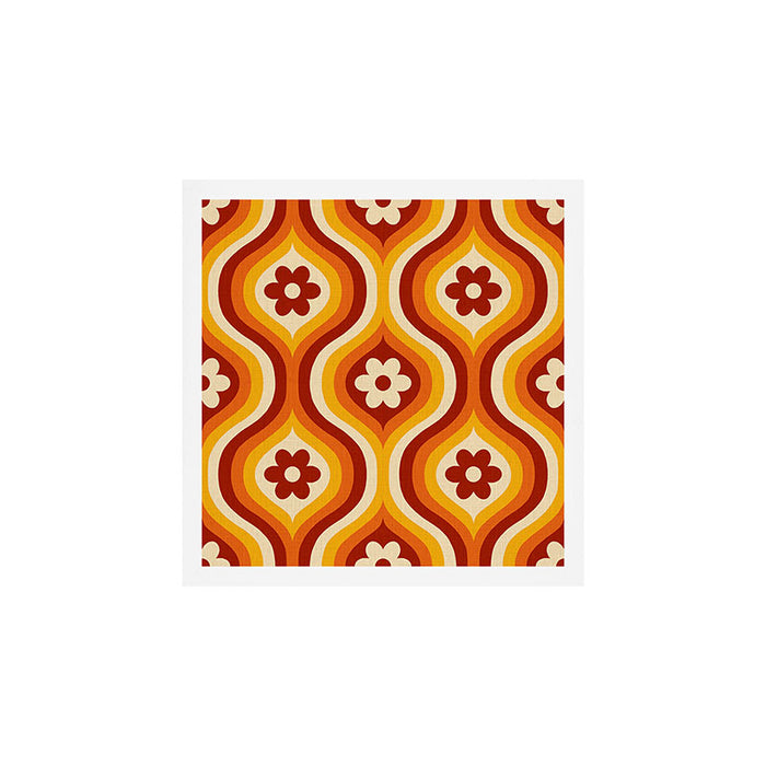 70s Groovy Daisy Ovals Pattern Art Print Gallery Image 1