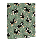 Playful Black And Tan Shiba Inu Pattern Canvas Print Gallery Image 8