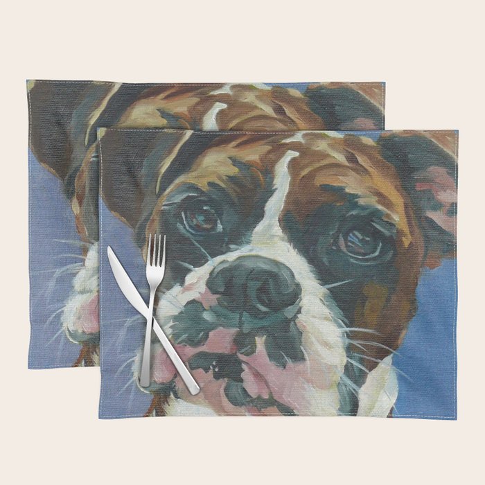 Khloe the Boxer Dog Fine Art Portrait Placemat Gallery Image 1
