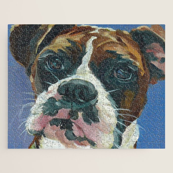 Khloe the Boxer Dog Fine Art Portrait Jigsaw Puzzle Gallery Image 1