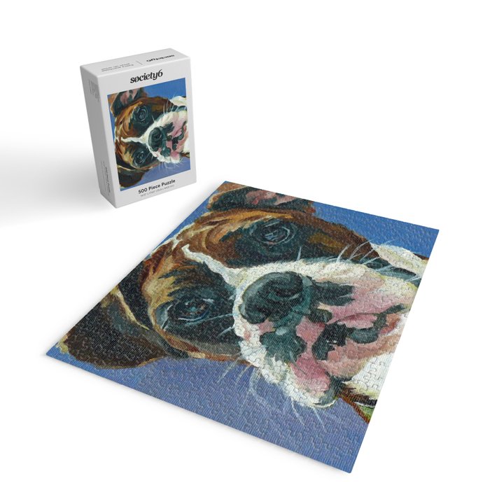 Khloe the Boxer Dog Fine Art Portrait Jigsaw Puzzle Gallery Image 2