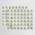 Clovers XXV Natural Green Botanical Pattern Placemat Gallery Image 1