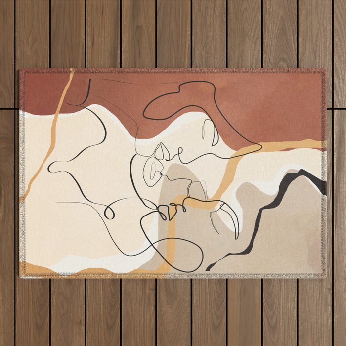 Developed Faces 01 Outdoor Rug Gallery Image 1