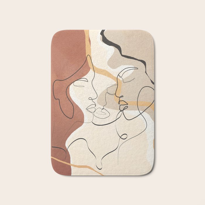Developed Faces 01 Bath Mat Gallery Image 1