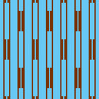  Sky Blue and Chestnut Brown Geometric Minimalist Geo Chain Vertical Stripe Pattern Coffee Mug Gallery Image 2