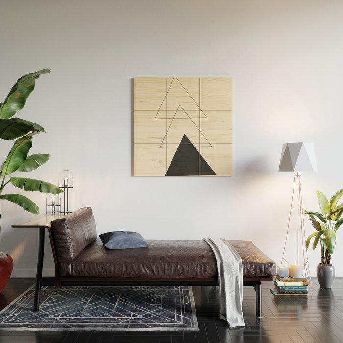 Minimal Geometric Art 02 Wood Wall Art Gallery Image 2