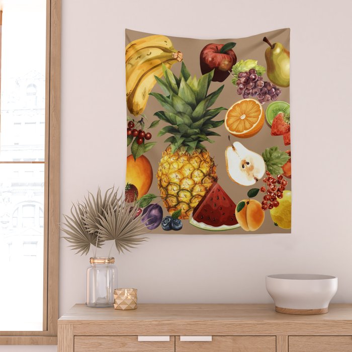 Fruits Botanical Art 2 Wall Tapestry Gallery Image 2