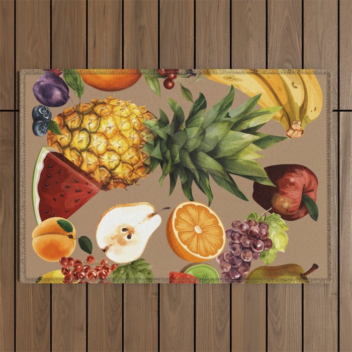Fruits Botanical Art 2 Outdoor Rug Gallery Image 1