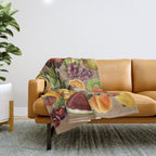 Fruits Botanical Art 2 Throw Blanket Gallery Image 1