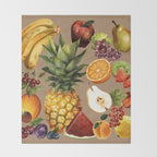Fruits Botanical Art 2 Throw Blanket Gallery Image 2
