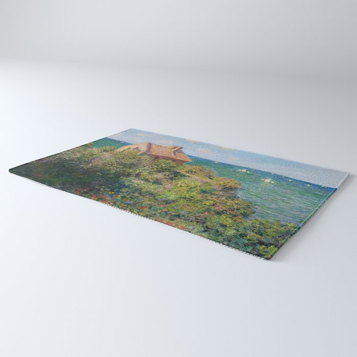 Fisherman's Cottage on the Cliffs at Varengeville Claude Monet Rug Gallery Image 3