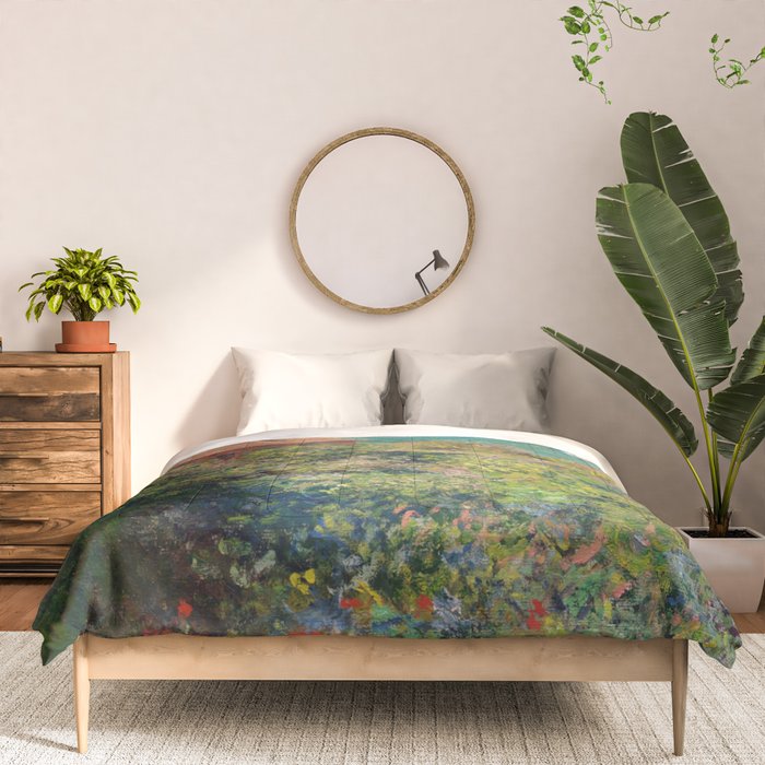 Fisherman's Cottage on the Cliffs at Varengeville Claude Monet Comforter Gallery Image 3