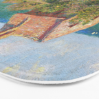 Fisherman's Cottage on the Cliffs at Varengeville Claude Monet Bath Mat Gallery Image 3