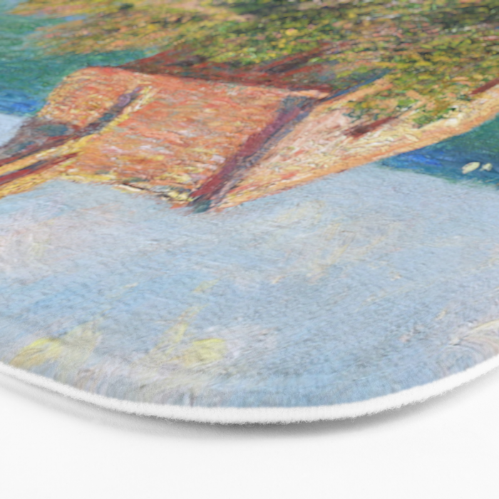 Fisherman's Cottage on the Cliffs at Varengeville Claude Monet Bath Mat Gallery Image 3