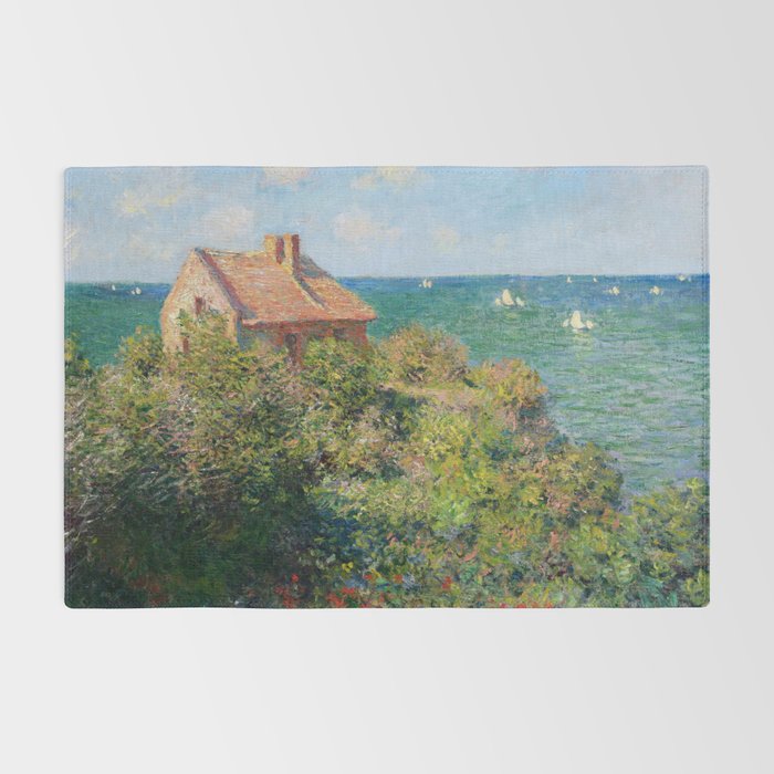 Fisherman's Cottage on the Cliffs at Varengeville Claude Monet Rug Gallery Image 2