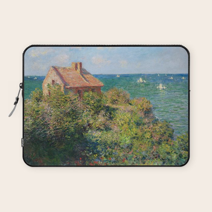 Fisherman's Cottage on the Cliffs at Varengeville Claude Monet Laptop Sleeve Gallery Image 1