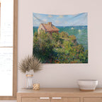 Fisherman's Cottage on the Cliffs at Varengeville Claude Monet Wall Tapestry Gallery Image 2