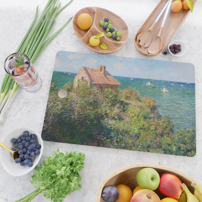 Fisherman's Cottage on the Cliffs at Varengeville Claude Monet Cutting Board Gallery Image 2