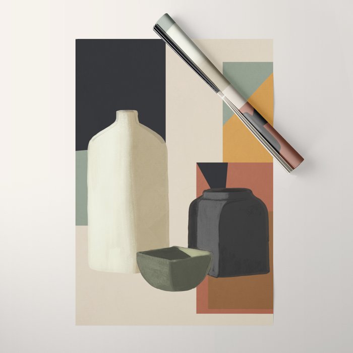Abstract Art Vases 3 Wrapping Paper Gallery Image 1