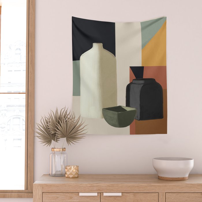 Abstract Art Vases 3 Wall Tapestry Gallery Image 2