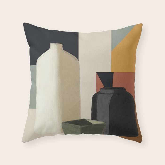 Abstract Art Vases 3 Throw Pillow Gallery Image 6