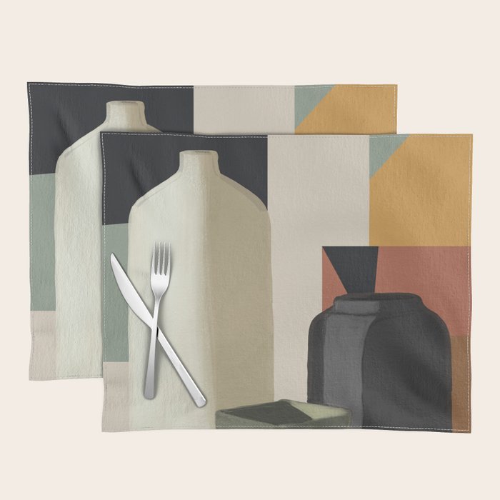 Abstract Art Vases 3 Placemat Gallery Image 1