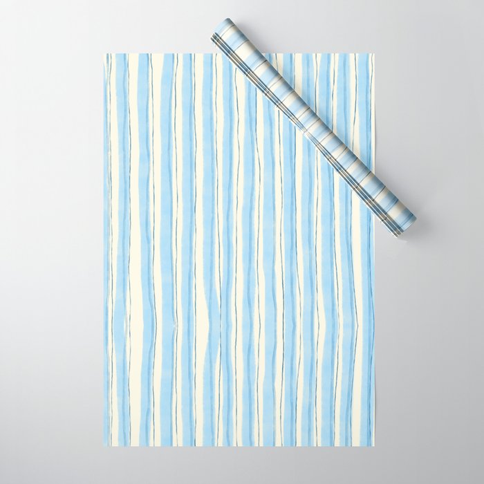 Azul Stripes Wrapping Paper Gallery Image 1