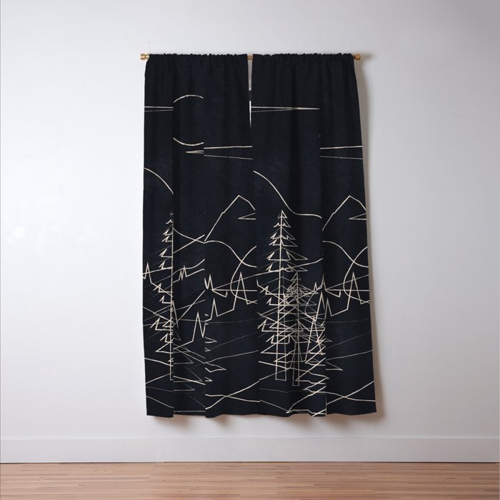 Minimalist Landscape 2 Window Curtain Gallery Image 3