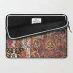 Persian Medallion Rug II // 16th Century Distressed Red Green Blue Flowery Colorful Ornate Pattern Laptop Sleeve Gallery Image 2