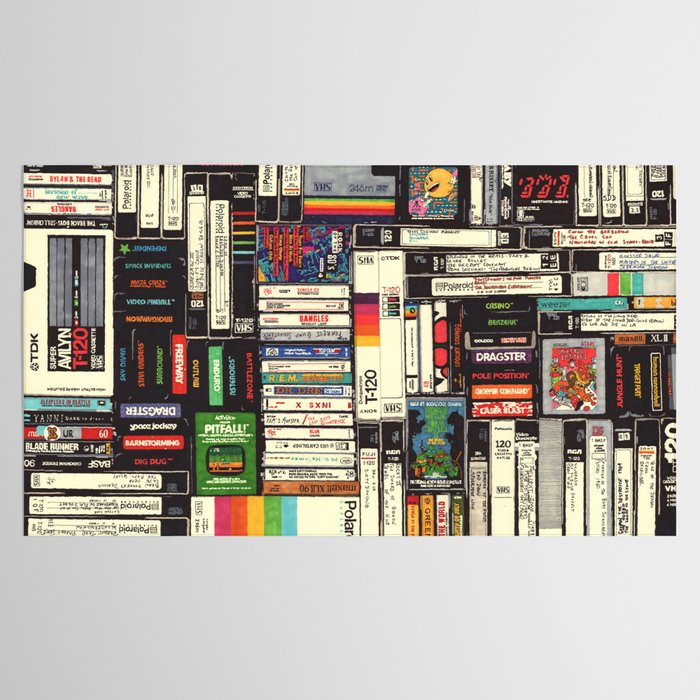 Cassettes, VHS and Video Games Tablecloth Gallery Image 2