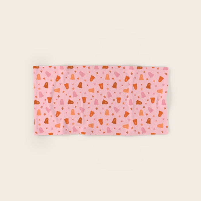Fall Ghost Print Bath Towel Gallery Image 1