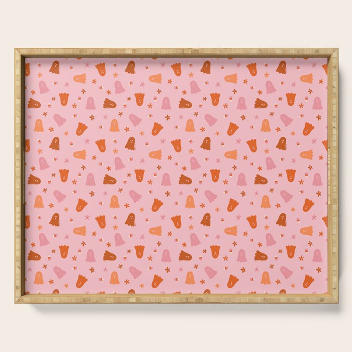 Fall Ghost Print Serving Tray Gallery Image 1
