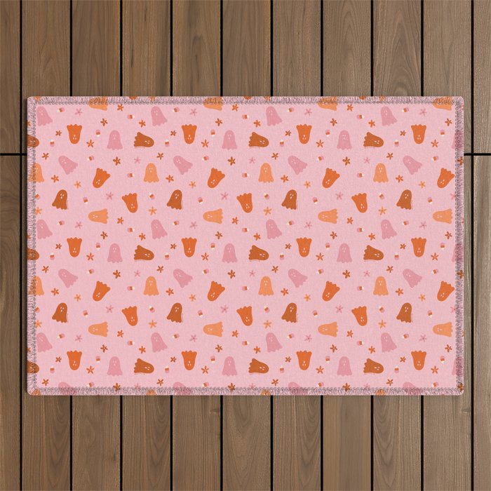 Fall Ghost Print Outdoor Rug Gallery Image 1