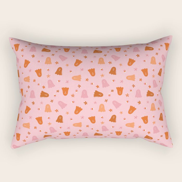 Fall Ghost Print Rectangular Pillow Gallery Image 1