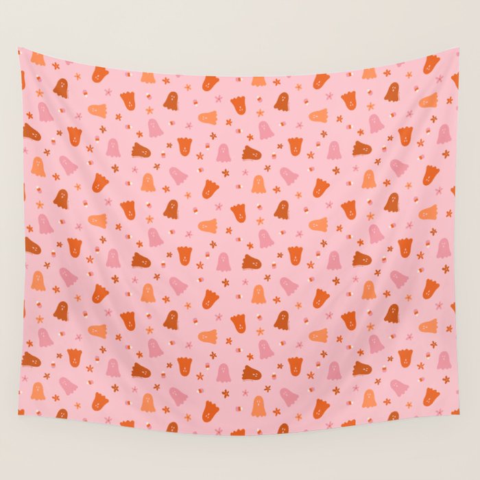 Fall Ghost Print Wall Tapestry Gallery Image 1