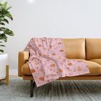 Fall Ghost Print Throw Blanket Gallery Image 1