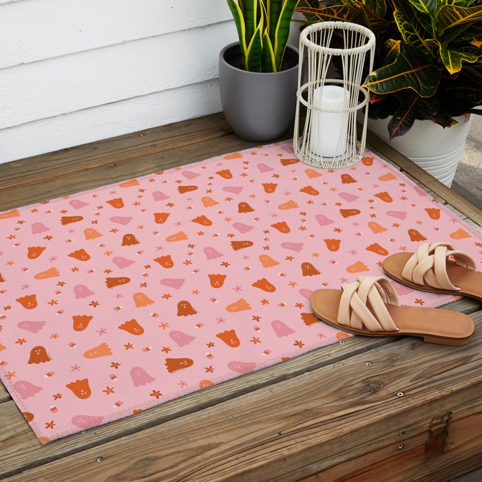Fall Ghost Print Outdoor Rug Gallery Image 2