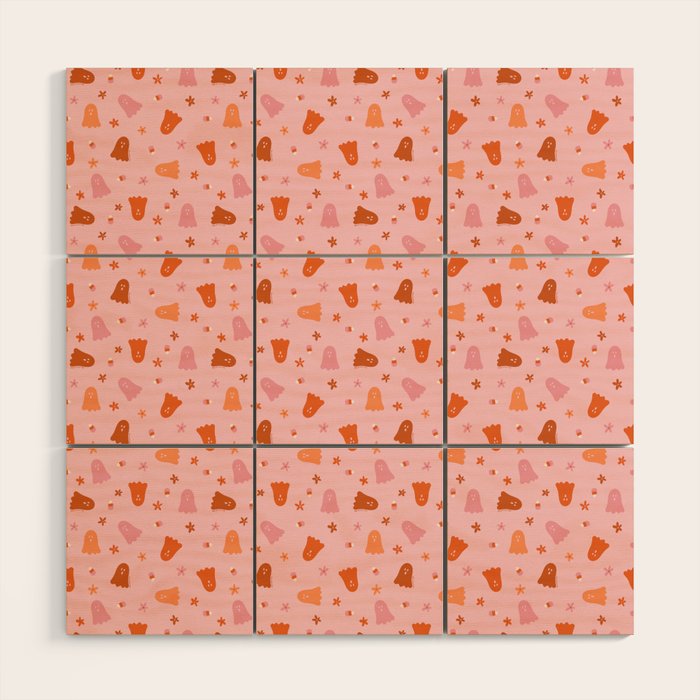 Fall Ghost Print Wood Wall Art Gallery Image 1