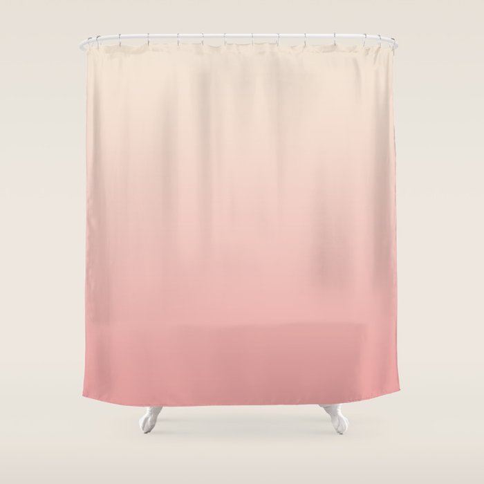 Pink Blush Ombre Shower Curtain Gallery Image 1