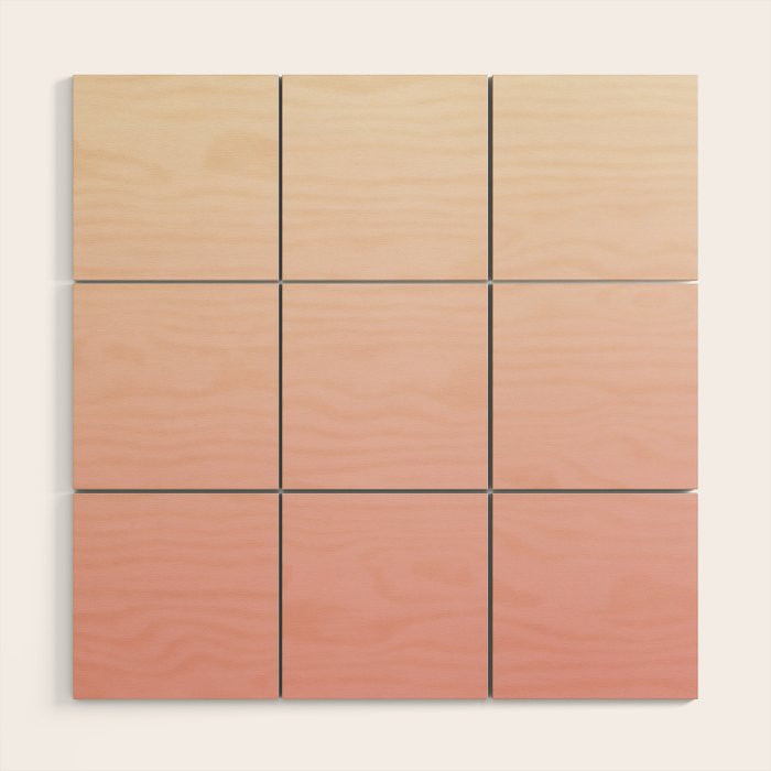 Pink Blush Ombre Wood Wall Art Gallery Image 1