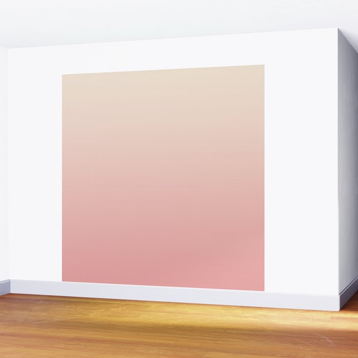 Pink Blush Ombre Wall Mural Gallery Image 2