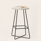 Retro Roller Skates - Blush & Mint Palette Stool Gallery Image 1