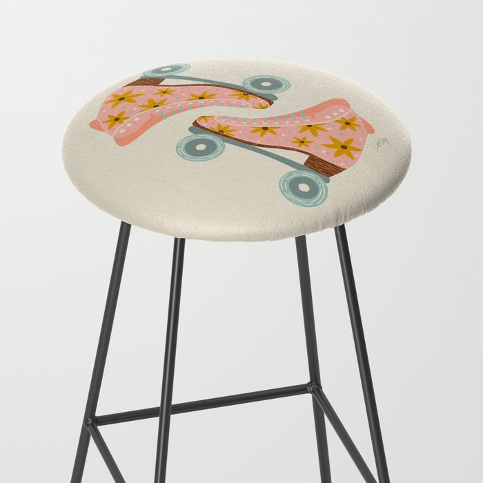 Retro Roller Skates - Blush & Mint Palette Stool Gallery Image 2