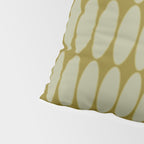 Mid Century Modern Geometric Ovalia Pattern in Vintage Olive Green and Celadon Pillow Sham Gallery Image 4
