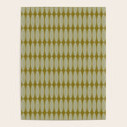 Mid Century Modern Geometric Ovalia Pattern in Vintage Olive Green and Celadon Poster Gallery Image 4