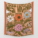 West Virginia Wildflowers Wall Tapestry Gallery Image 4