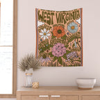West Virginia Wildflowers Wall Tapestry Gallery Image 2