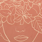 WOMAN WITH FLOWERS 7 Line Art 2 Coffee Mug Gallery Image 2