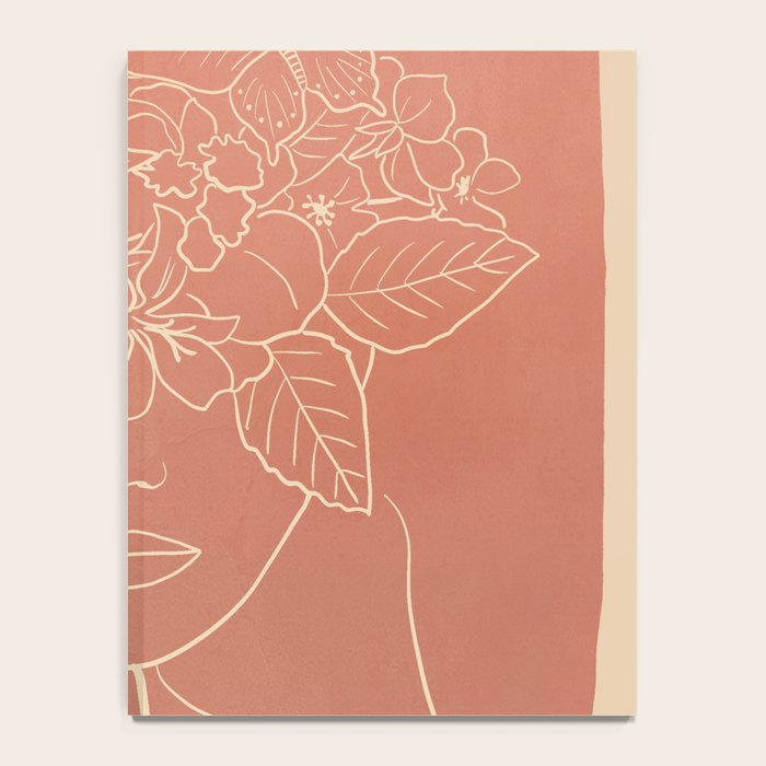WOMAN WITH FLOWERS 7 Line Art 2 Notebook Gallery Image 4