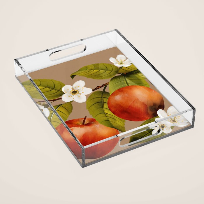 Apples Botanical Art 2 Acrylic Tray Gallery Image 1